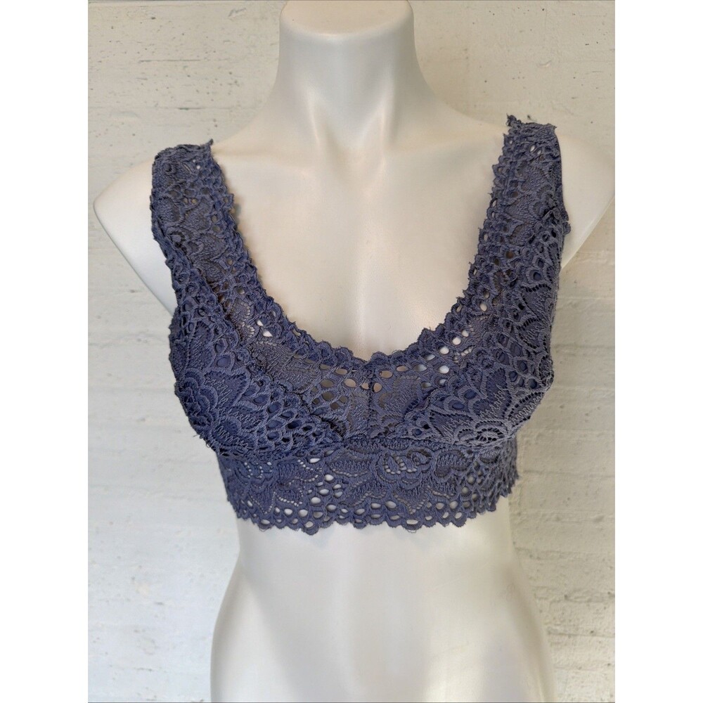 Altar'd State Lace Bralette Blue Lg Boho Cottagecore, Soft Girl Coquette